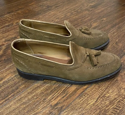 Polo Ralph Lauren Booth Suede Leather Loafers Mens Size 10.5 D Brown Tassel - Image 1 of 4