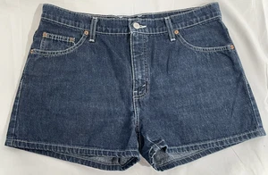 Guess Jean Shorts Women's Vintage Dark Denim 100% Cotton Made In USA, Size 31 - Picture 1 of 5