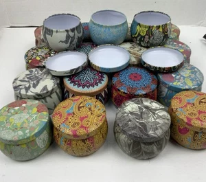 19x 2.5oz Candle Making Tins Candle Jars Metal For Wax Soy Making Container Xmas - Picture 1 of 11