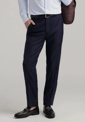 PETER MILLAR Crown Crafted Crosby Trouser Dress Pants Navy 100% Wool Sz 34 $395 - Image 1 of 4