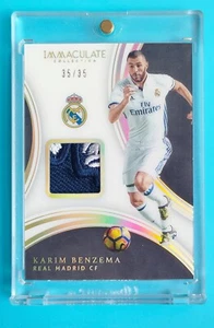2017 Immaculate Real Madrid Karim Benzema Patch 35/35 No parallel 1/1 - Picture 1 of 2