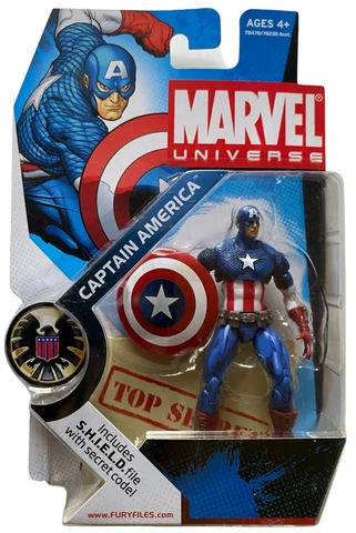 Marvel Universe Series 1 012 Captain America 3 3/4" Figure NEW 2008 Steve Rogers Cover