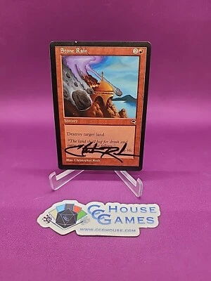 MTG Stone Rain Tempest Artist Signed Christopher Rush Gen 3 #C Magic *CCGHouse* - Image 1 of 4