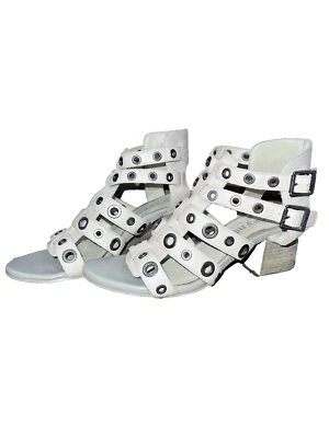 Lujo Rebel Mandy Mujer Gris Tachonado Correa de Tobillo Tacón Bloque Talla 38.5 Euro Foto 1 de 4