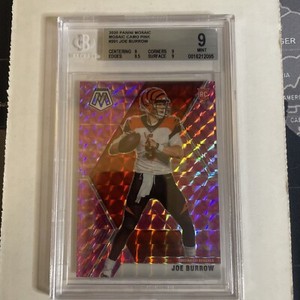 2020 Panini Mosaic Joe Burrow Pink Camo Prizm Rookie RC #201 BGS 9.5 🔥🔥
