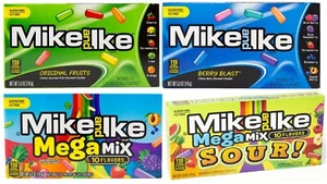 4x Mike & Ike Variety Packs - Original Obst/Berry Blast/Mega Mix/Mega Mix Sour