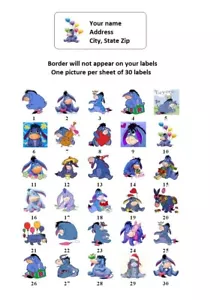 Personalisierte Adressetiketten Eeyore (xee 1) - Bild 1 von 3