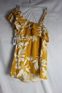 Old Navy Womens Mustard Short Sleeve Round Neck Maternity Blouse Top Size XS - Picture 1 of 7