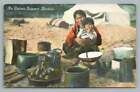 "Cuisine d'été esquimau" ustensiles de cuisine de camping antiques INUIT Alaska années 1910
