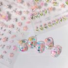 Nail Flower Stickers Tulip Peach Blossom Crystal Drill 3D Relief gelDecoration