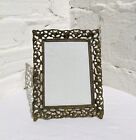 10" x 7.75" Antique Ornate Bronze Picture Photo Frame, French, Spanish, Scroll