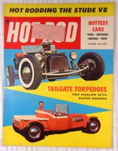 OKTOBER 1955 HOT ROD MAGAZIN - Mickey Thompson Drags Ohio Indy Studebaker - Bild 1 von 4