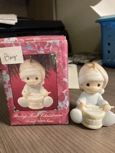 Precious Moments Boy Ornament (Baby's First Christmas 1991 Issue) #527084 - Picture 1 of 1