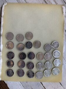 Lot of 27 coins aluminum not currency USA President Gas station? Souvenir Metal