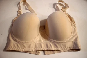 SHAPEDLY BRA EXTRA WIDE BAND FOR FULL BACK COVERAGE SIZE 34 / 75 E BEIGE - Picture 1 of 8