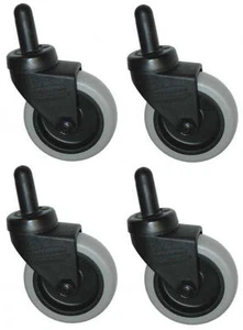 Ruedas de cubo genuinas para fregona de goma 7570-L2 - ruedas sin marcas de 3" - juego de 4 - Imagen 1 de 1