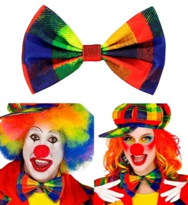 XL Clown Fliege bunt kariert Karneval Fasching Große Fliege Kostüm Zubehör #8639 - Bild 1 von 1