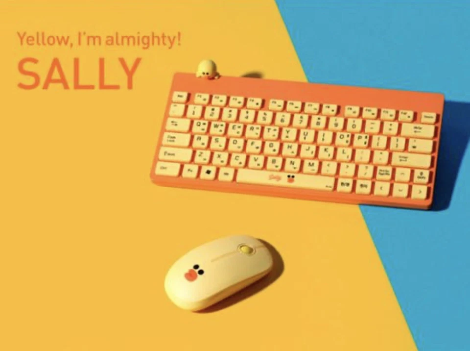 Korean Line friends Sally keyboard and mouse wireless - Image 1 of 1