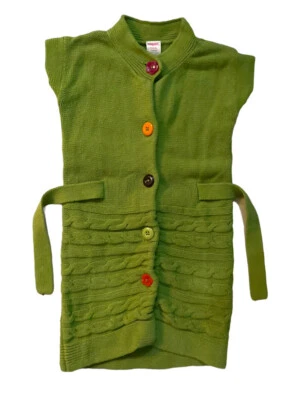 Gymboree 2008 Girls 5/6 All About Buttons Green Knit Cardigan Sweater Colorful - Image 1 of 4