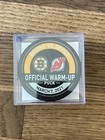 Boston Bruins New Jersey Devils Game Used Warmup Puck 3/7/21 NHL