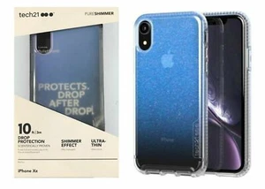 Tech21 Pure Shimmer iPhone X & iPhone Xs Case Cover - Blue / Clear - Picture 1 of 2