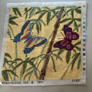 Vintage 1981 FINISHED Butterflies in Bamboo Designed By Michael Hague. 2168 B17 - Picture 1 of 6