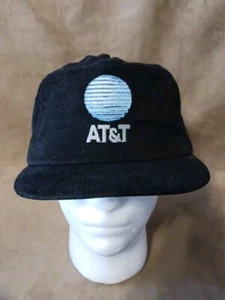 Vintage AT&T Cord Baseball Mütze Kappe schwarz Snapback - Bild 1 von 6
