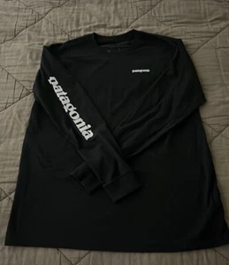 Patagonia Mens Large Black Long Sleeve T-Shirt L - Picture 1 of 4