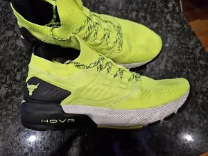 Under Armour Project Rock 3 Training Shoes High-Vis Yellow. Mens UK 9, Mint. - Picture 1 of 7