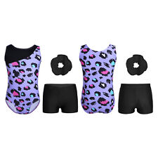 Girls Outfits V-front Waistband Set Soft Dancewear Competition Shorts Printed