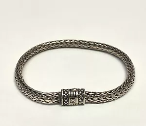 GT Men's Classic Flat Silver Bracelet - Picture 1 of 6