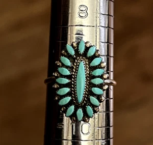 Vintage Sterling Silver Turquoise Ring Size 9 ๐ - Picture 1 of 8