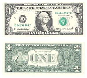 1995 $1 Cleveland District Web Press D-C Block Experimental Note Fr 1923-D #8947 - Picture 1 of 1