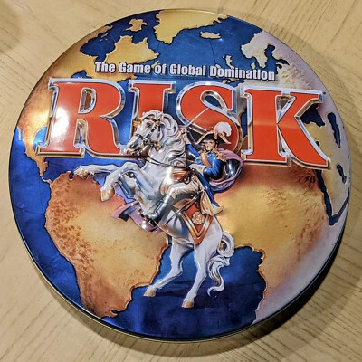 (MISSING PARTS) Risk: the game of global domination | Round Metal Tin | 2003 - Image 1 of 4