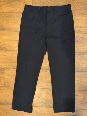 NWT RRL Ralph Lauren Mens Charcoal Gray Officers Chino Trousers Wool Blend Pants - Image 1 of 4