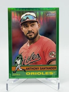 ANTHONY SANTANDER 2025 TOPPS HERITAGE BASEBALL GREEN CHROME REFRACTOR 15/99 #321 - Picture 1 of 2