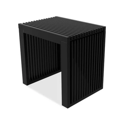 Banco de comedor de bambú bancos interiores entrada zapatero pequeño negro Foto 1 de 4