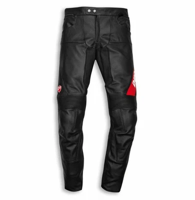 Pantaloni Moto da Uomo in Pelle Originali Ducati Company C4 Black 9810731 - Immagine 1 di 3