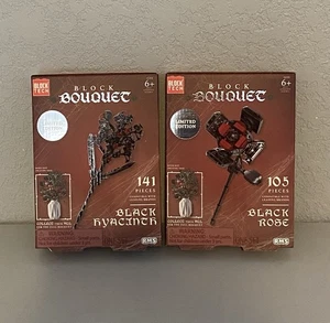 Block Tech Limited Edition Builds. Black Rose And Black Hyacinth Included. New! - Picture 1 of 5