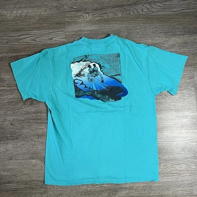 Винтажная футболка 90-х для подводного плавания мужская большая океан природа одинарный шов Флорида - Изображение 1 из 4