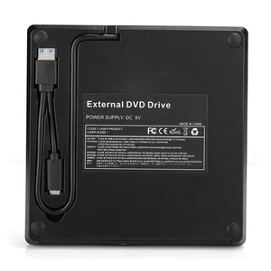 Usb 3.0 Burner External Optical Drive Dvd Writer Pc Accessory Type C Black DE - Bild 1 von 13