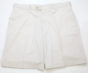 Peter Millar Beige Flat Front Mans Solid Dress Shorts 38" Waist x 9.5" 1121 - Picture 1 of 4