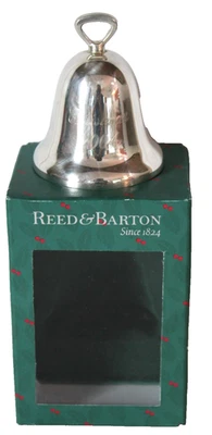 2004 Reed & Barton Classic Christmas Bell Ornament Silverplate Original Box-SU - Image 1 of 4