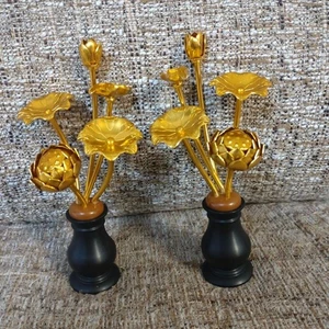 Japanischer Vintage Buddhistischer Altar Ware Blume 135 mm hoch Ornament - Bild 1 von 5