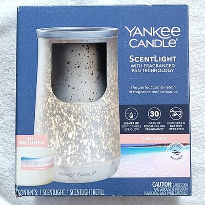 NUEVO Yankee Candle Luz de Aroma Inalámbrico Difusor Vela ARENAS ROSAS CON Relleno Foto 1 de 4
