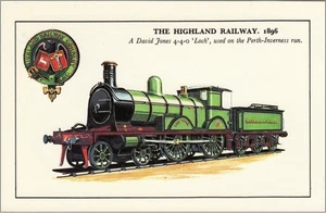 Railway Postcard Highland Jones Loch 4-4-0 Loco Coat of Arms - Picture 1 of 1