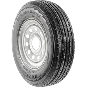 Tire RubberMaster RM76 ST 235/85R16 E 10 Ply 6 x 5.5 White Modular Assembly - Picture 1 of 3