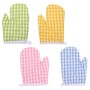 4 Pezzi Guanti Isolanti Bambino Bambino Guanti da Forno Resistenti al Calore - Foto 1 di 12