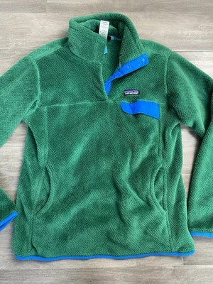 Chaqueta Pullover PATAGONIA Polartec Polar 1/4 Snap-T Verde Mujer L Foto 1 de 4