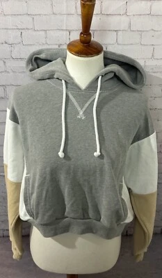 Abercrombie & Fitch Color Block Crop Sudadera con Capucha Pequeña Foto 1 de 4